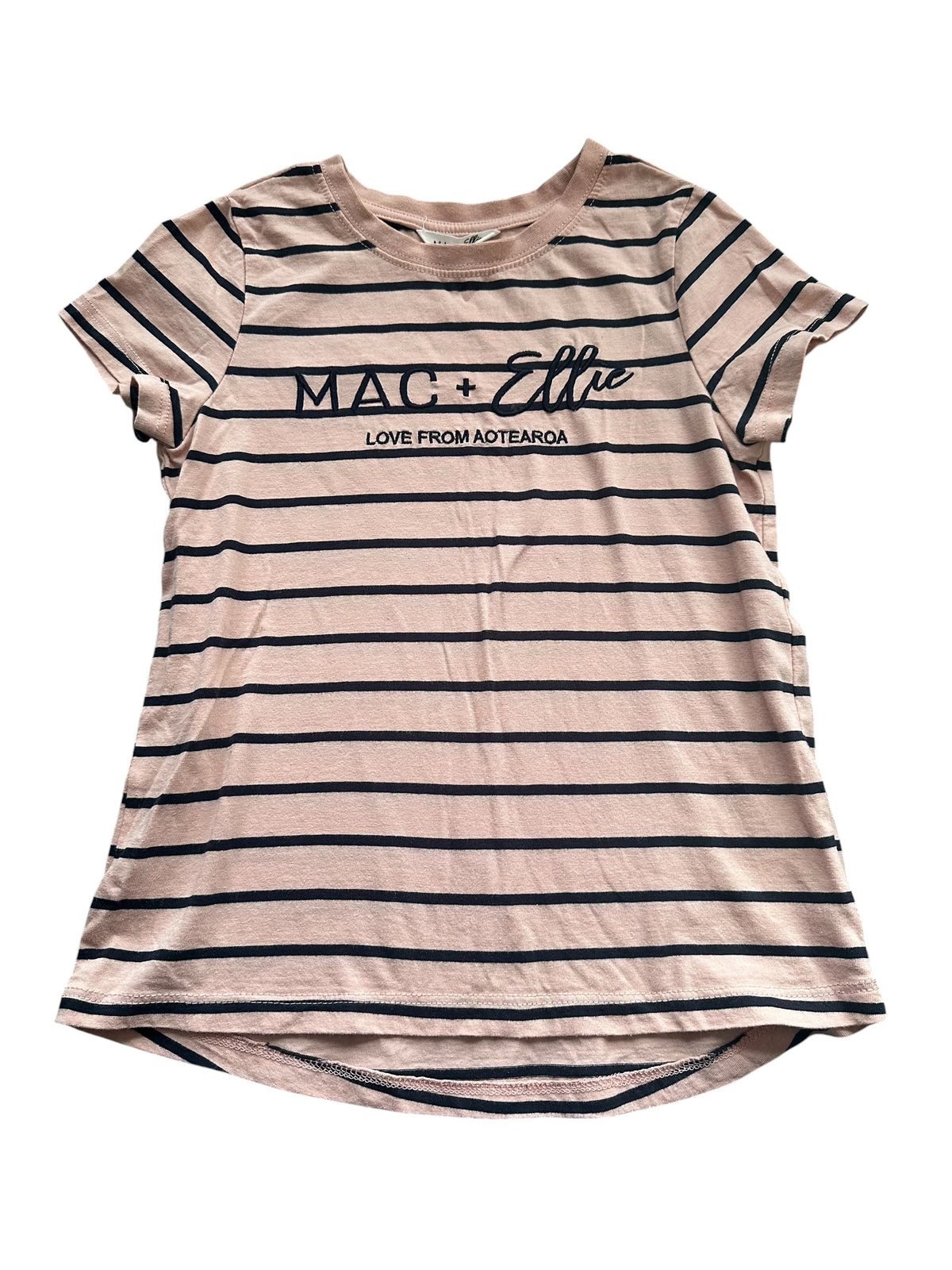 Mac and Ellie Pink Logo Tee - Size 7