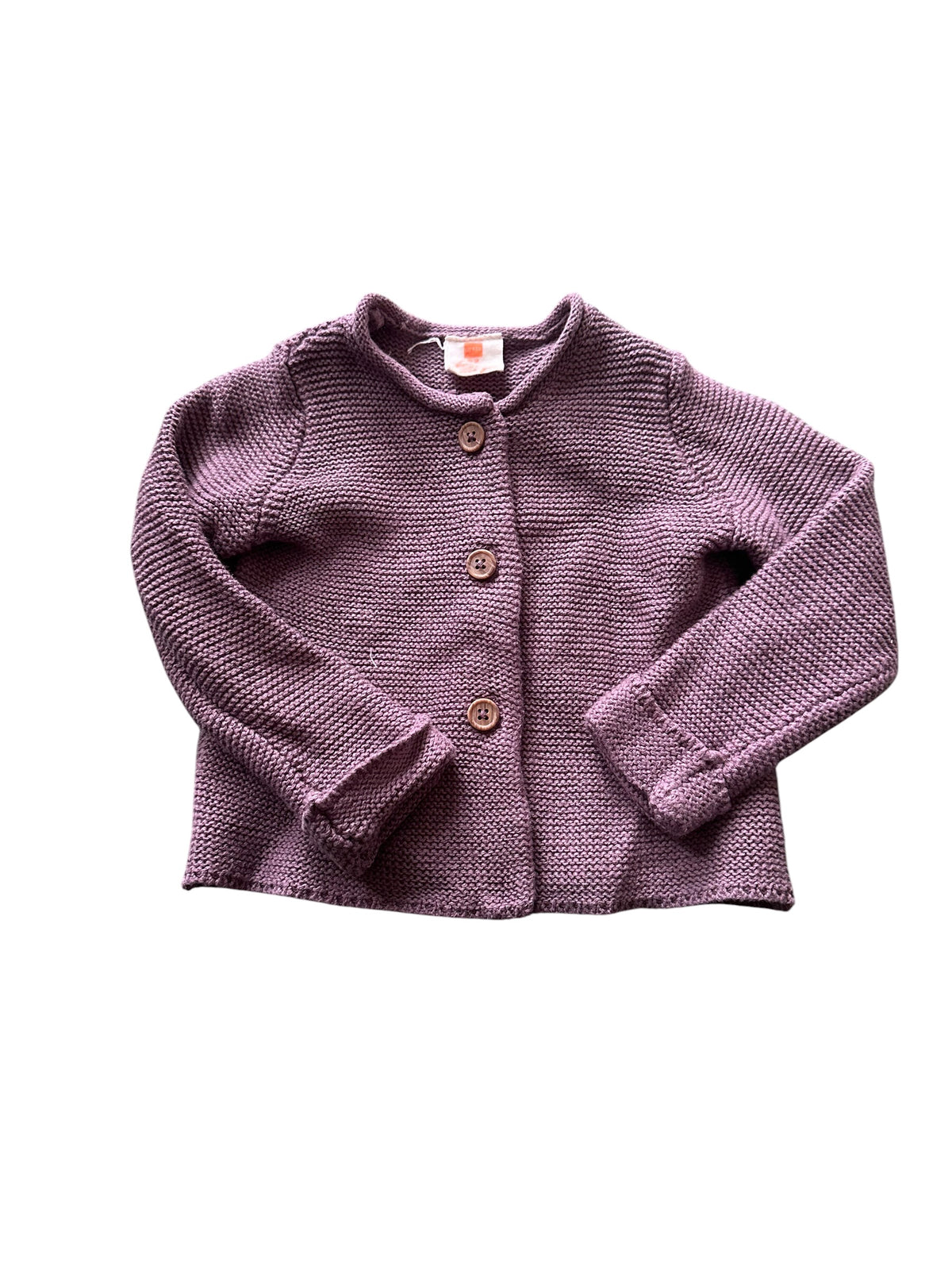 Because We Love You Purple Cardigan - Size 3-6 Months