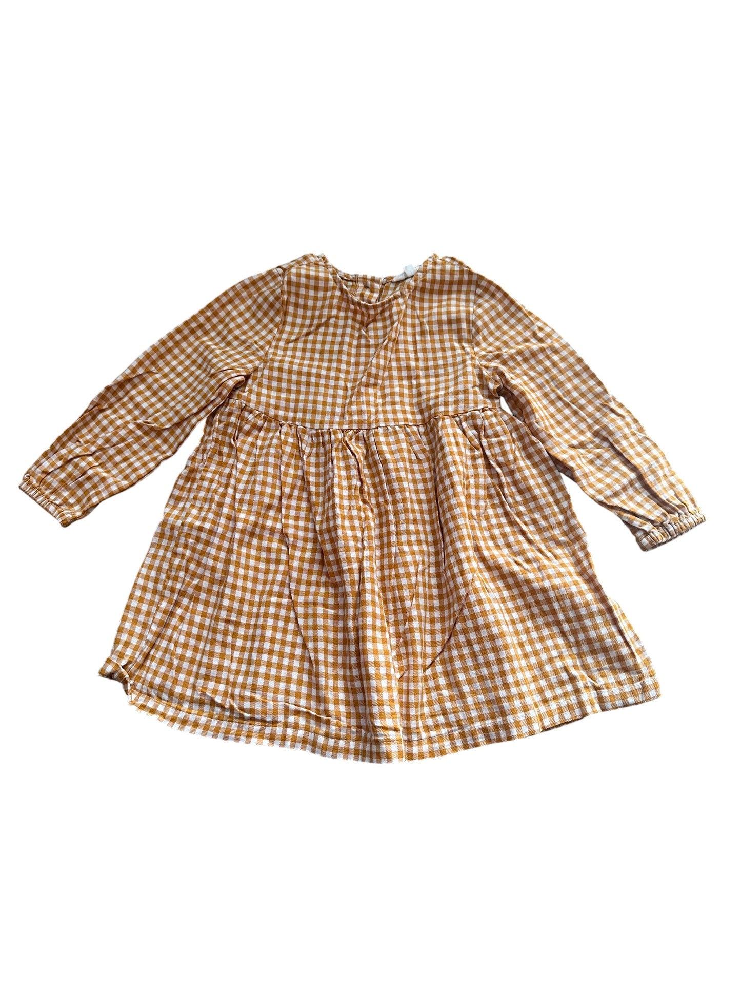 Mac and Ellie Mustard Gingham Dress/Top - Size 3