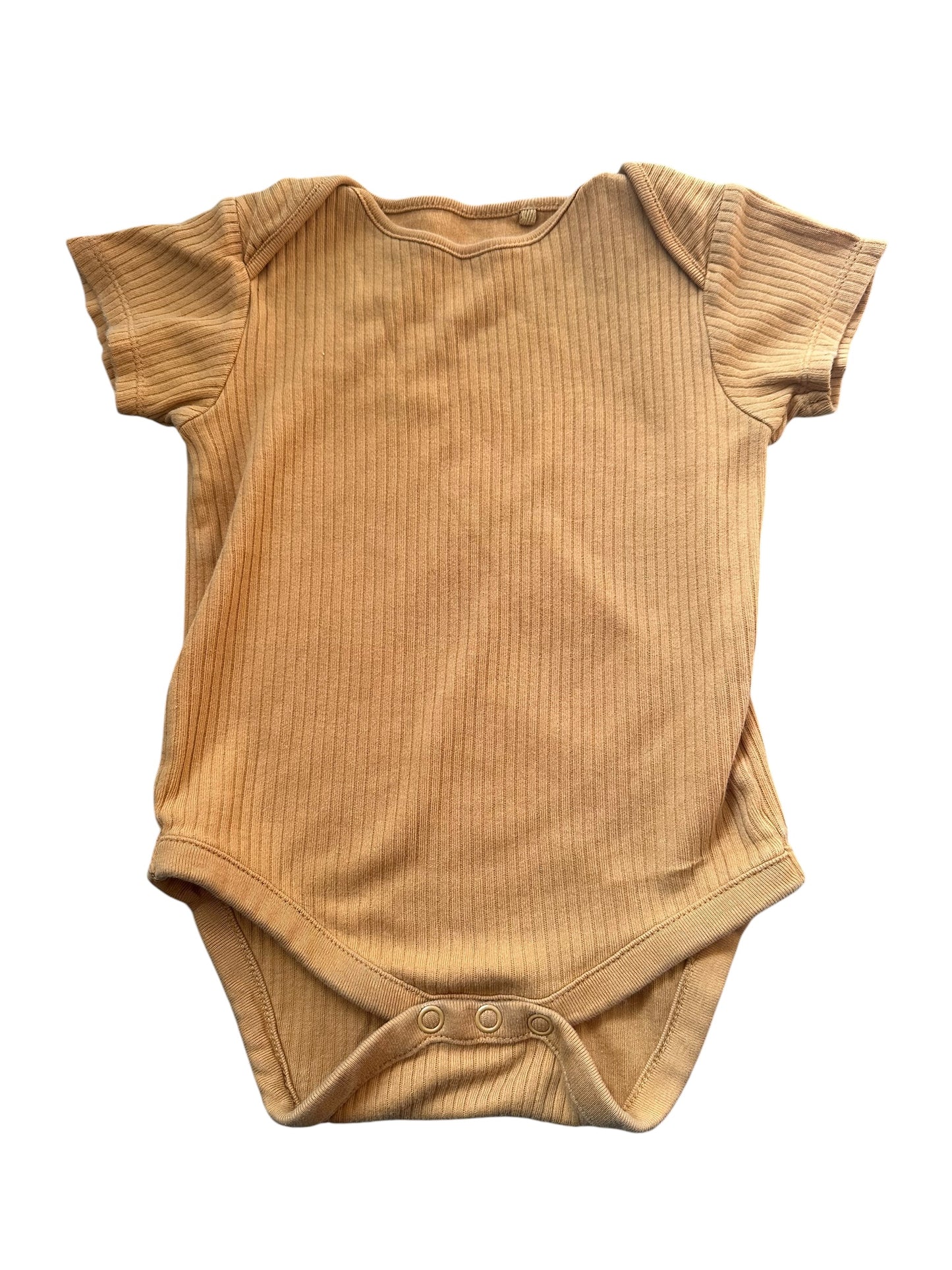 Next Mustard Ribbed Onesie - Size 6-9 Months