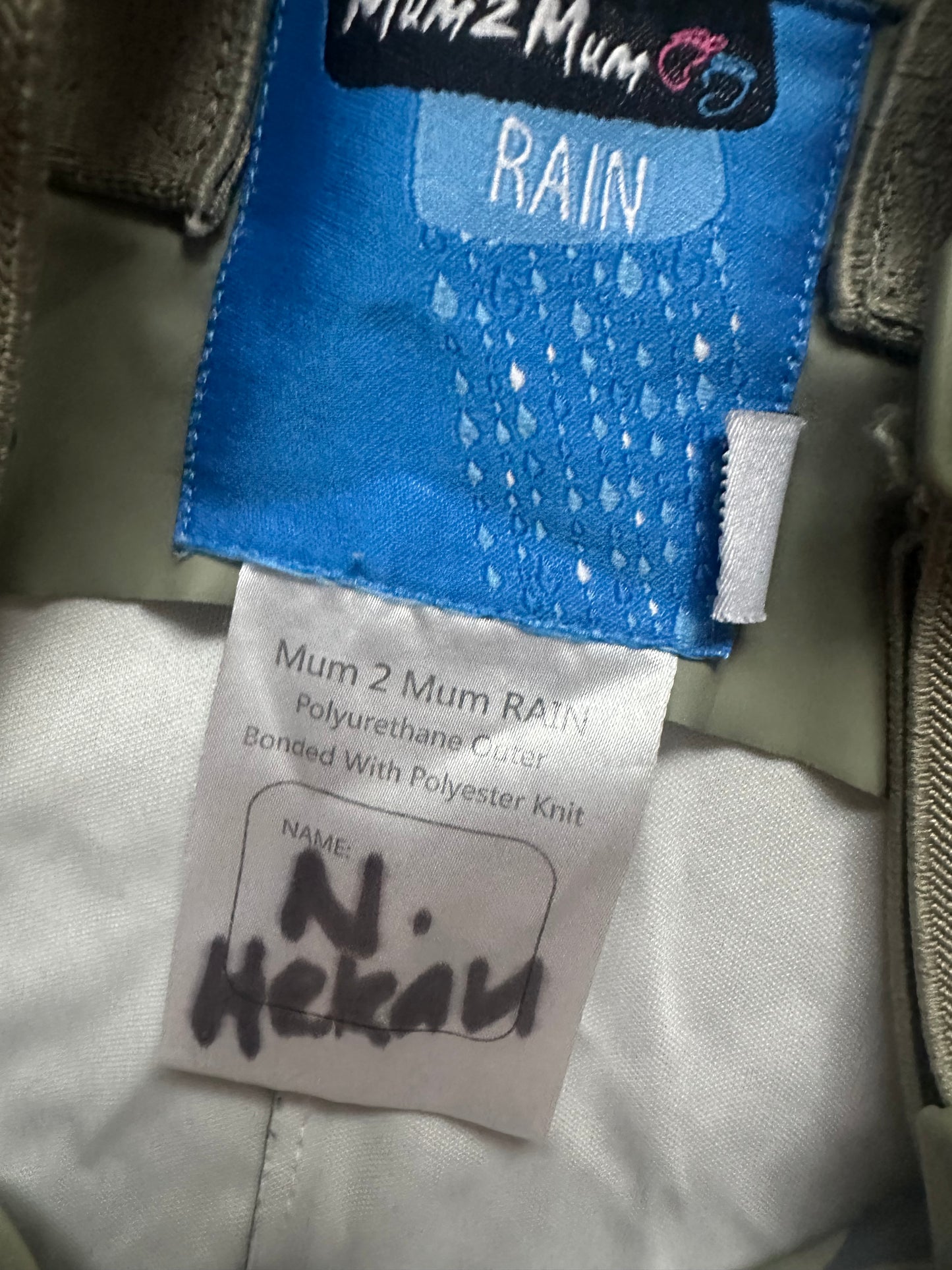 Mum2Mum Green Rain Overalls - Size 12 Months