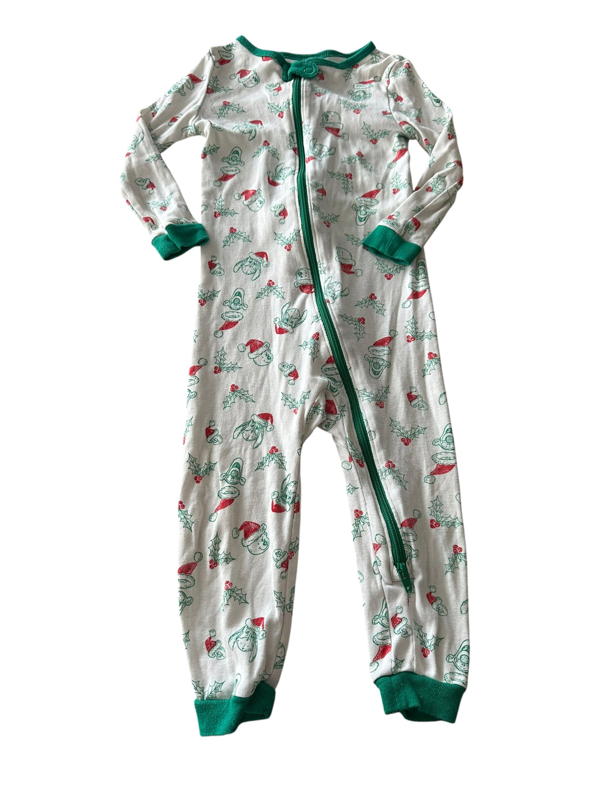 Winnie the Pooh Christmas Zip Suit - Size 12-18 Months