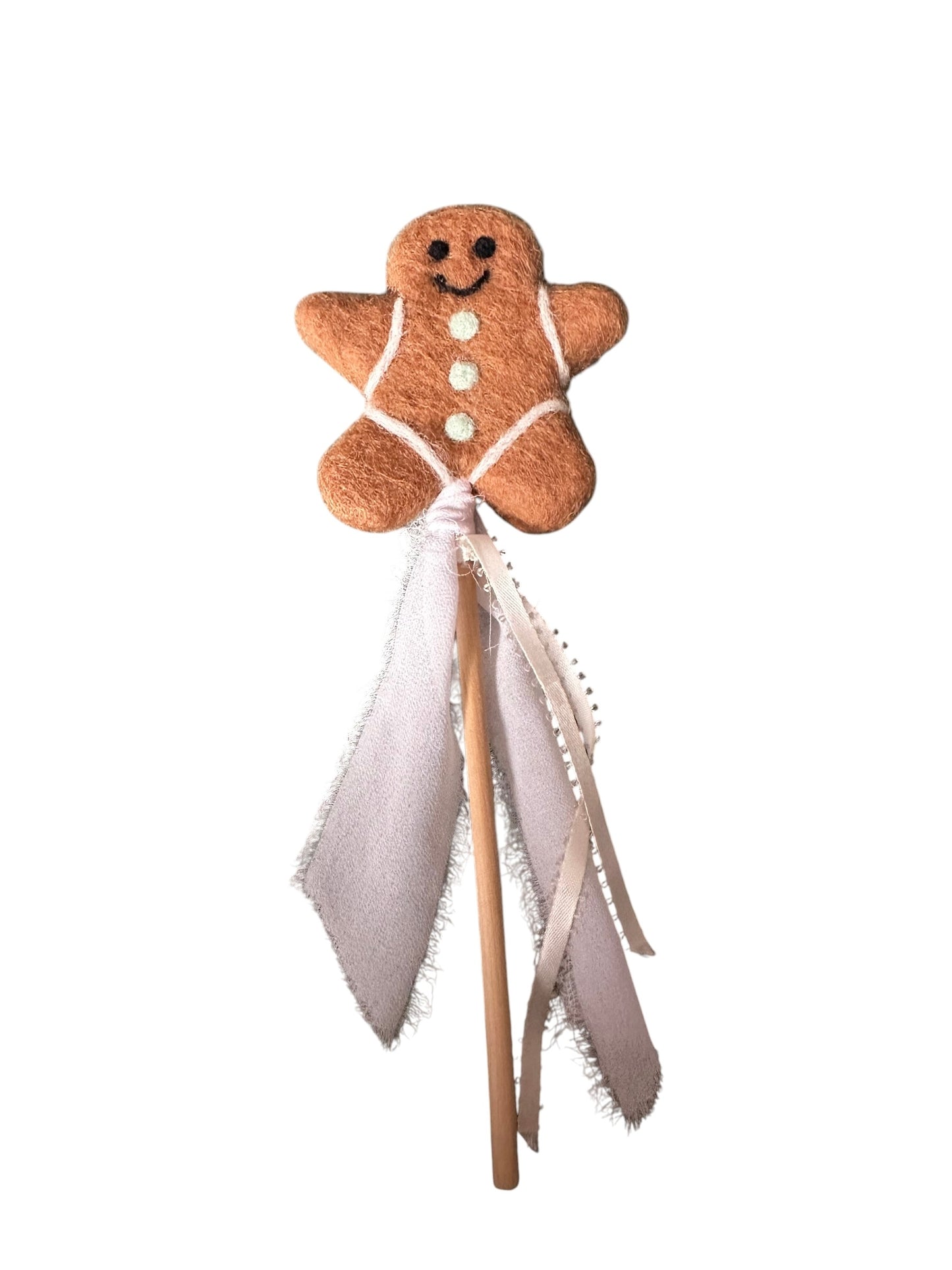 Handmade Gingerbread Kid Wand