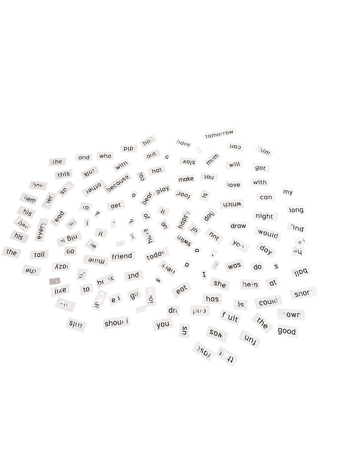 Magnetic Words and Letters