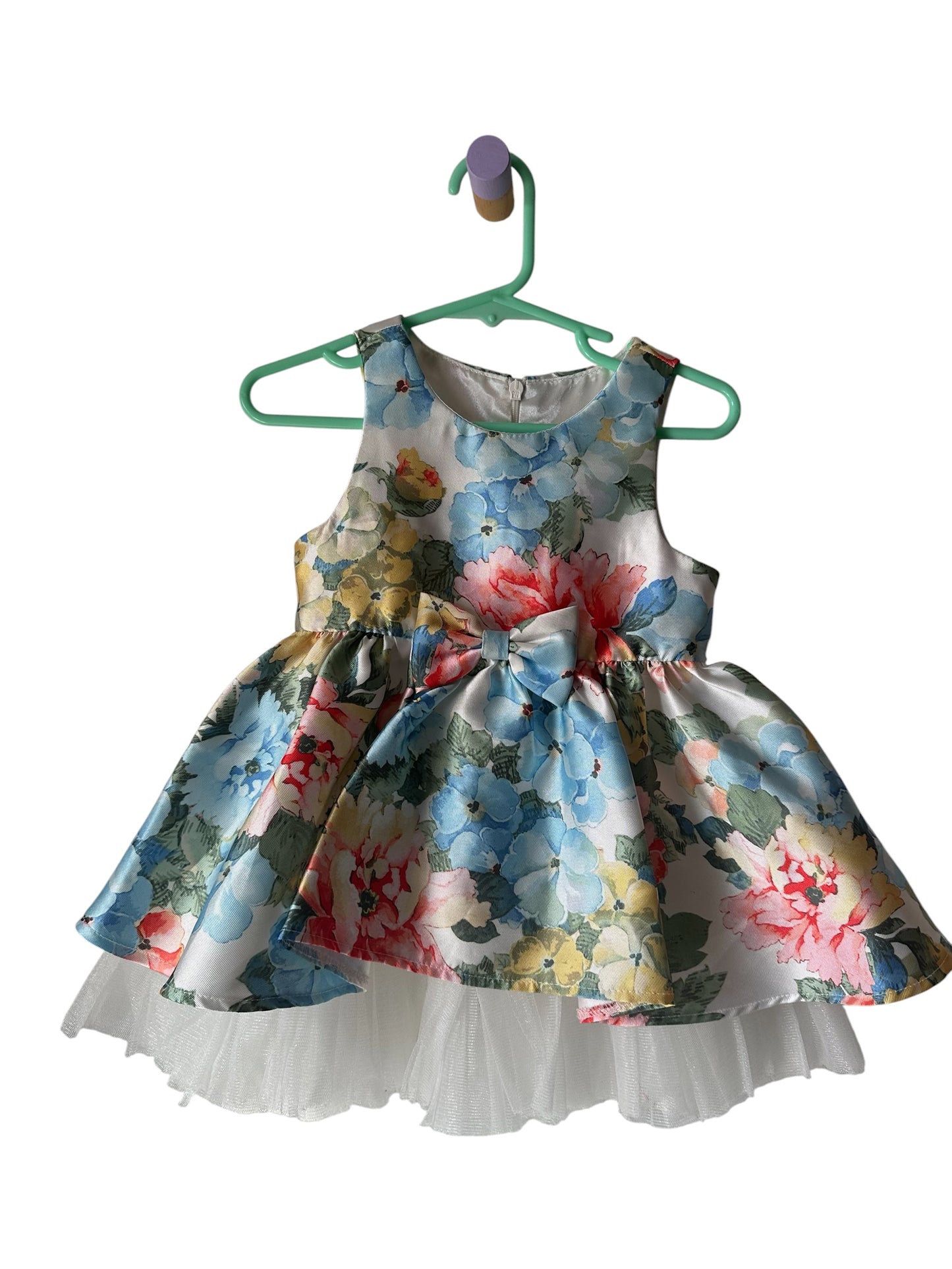 Couture Princess Floral Dress - Size 1–2