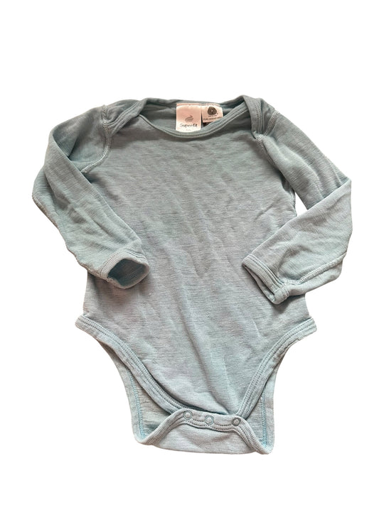 Blue Merino Onesie - Size 1