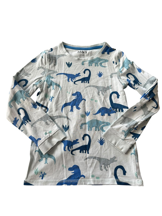 M&S Dino PJ Top - Size 6-7