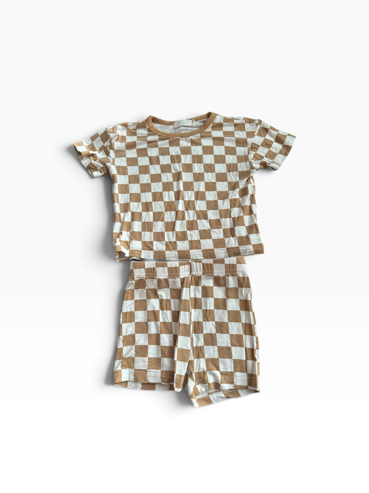 Hello Poppet Checkered Set - Size 12-18 Months
