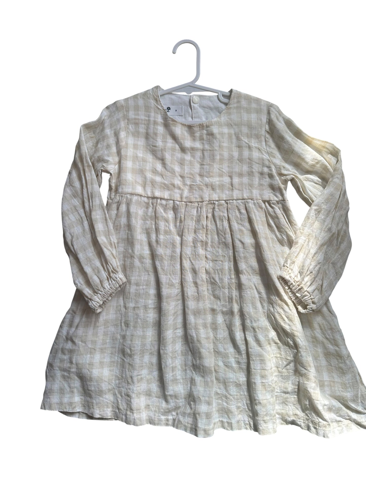 Little Magnolia Made in NZ Gingham Dress - Size 3