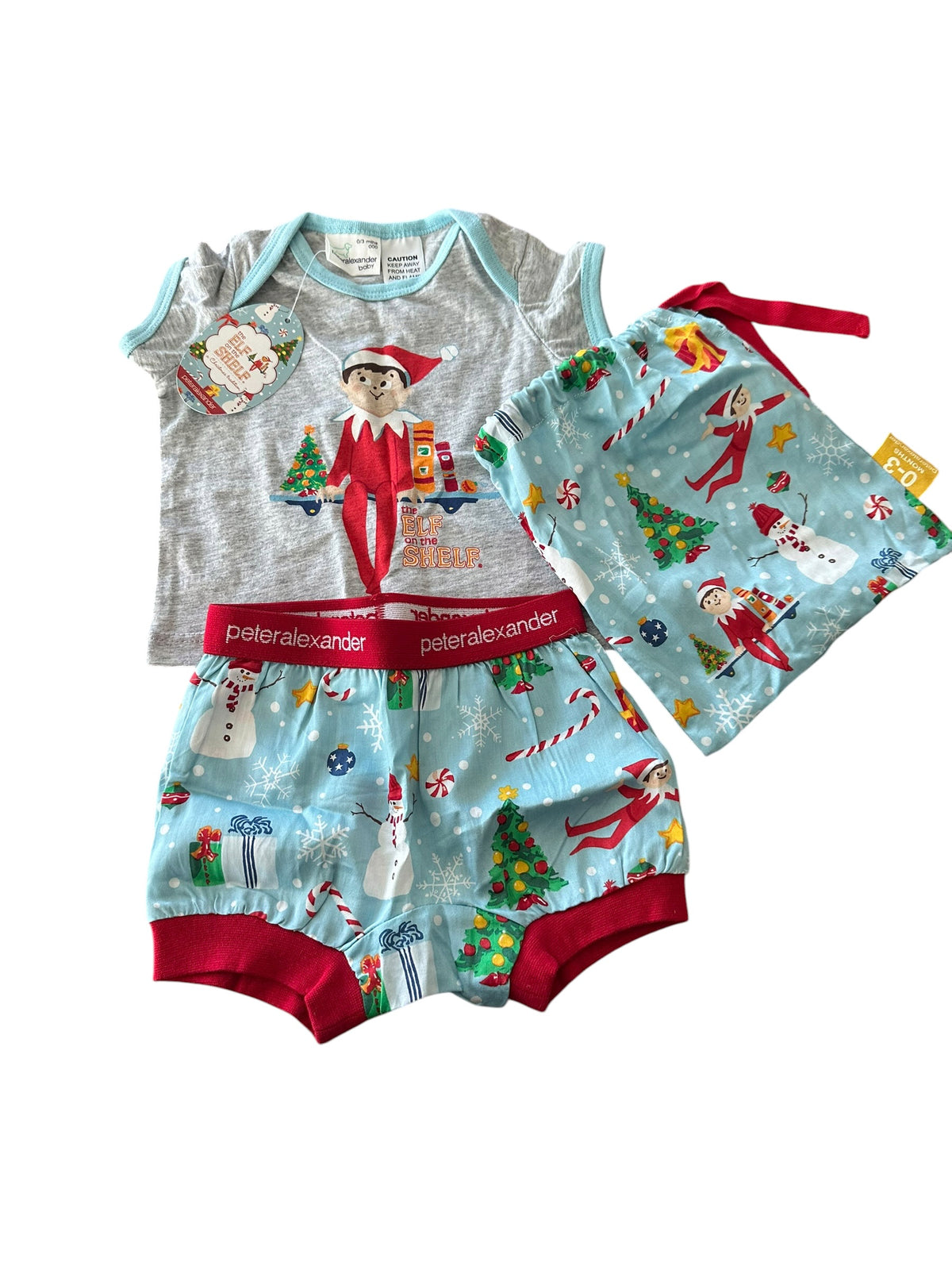 Peter Alexander Elf On The Shelf PJ Set - Size 0-3 Months NEW