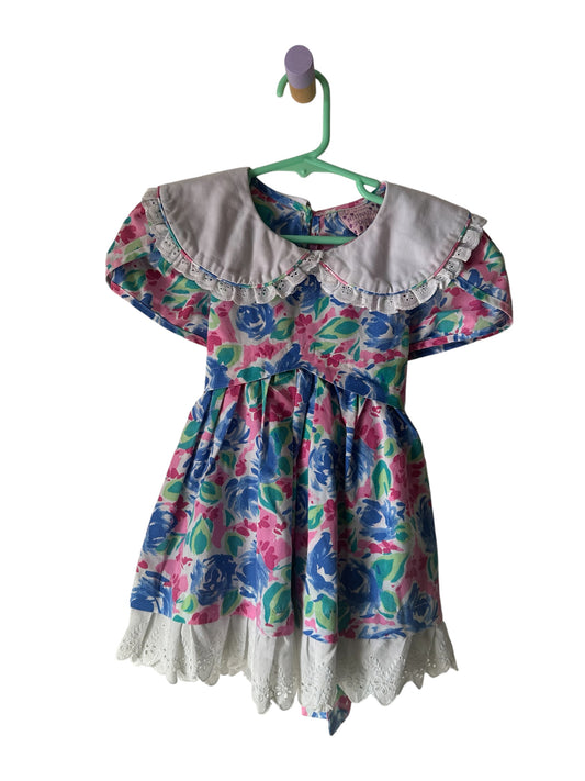 Vintage Floral Dress - Size 2