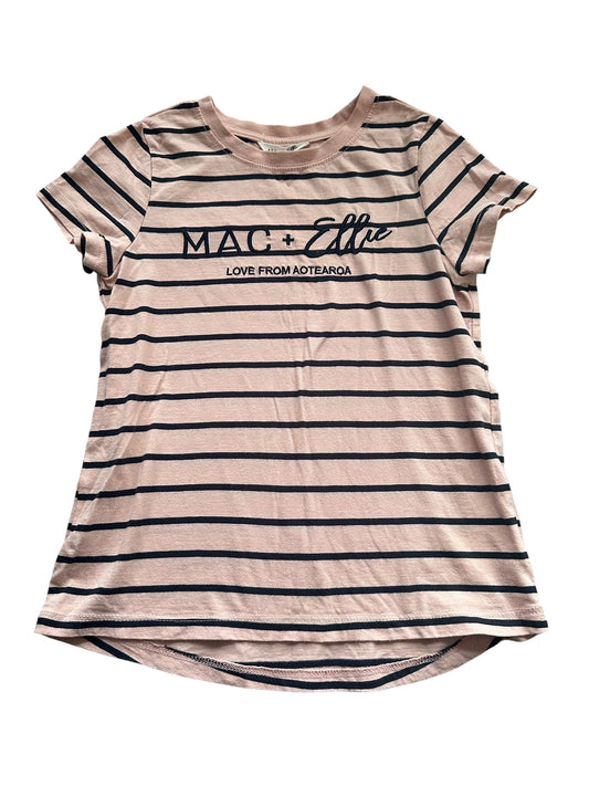 Mac and Ellie Pink Logo Tee - Size 7