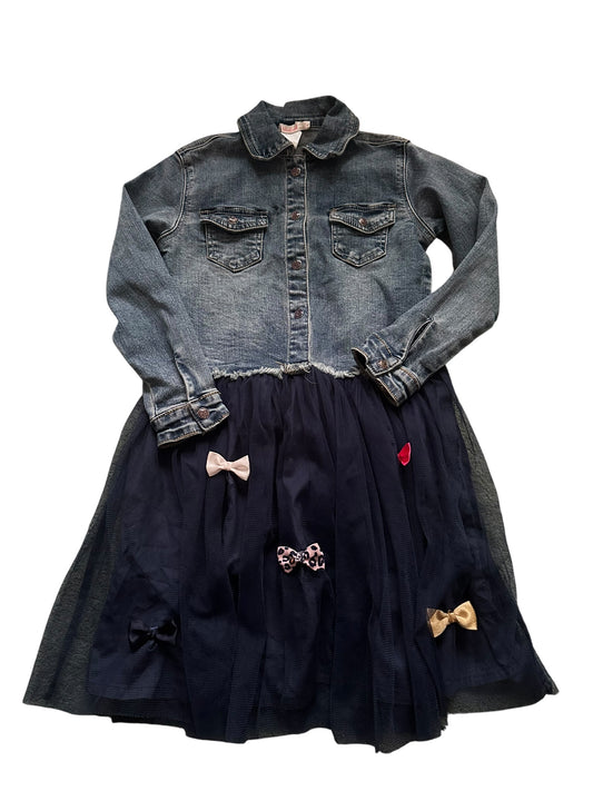 Billie Blush Denim Tulle Dress - Size 6