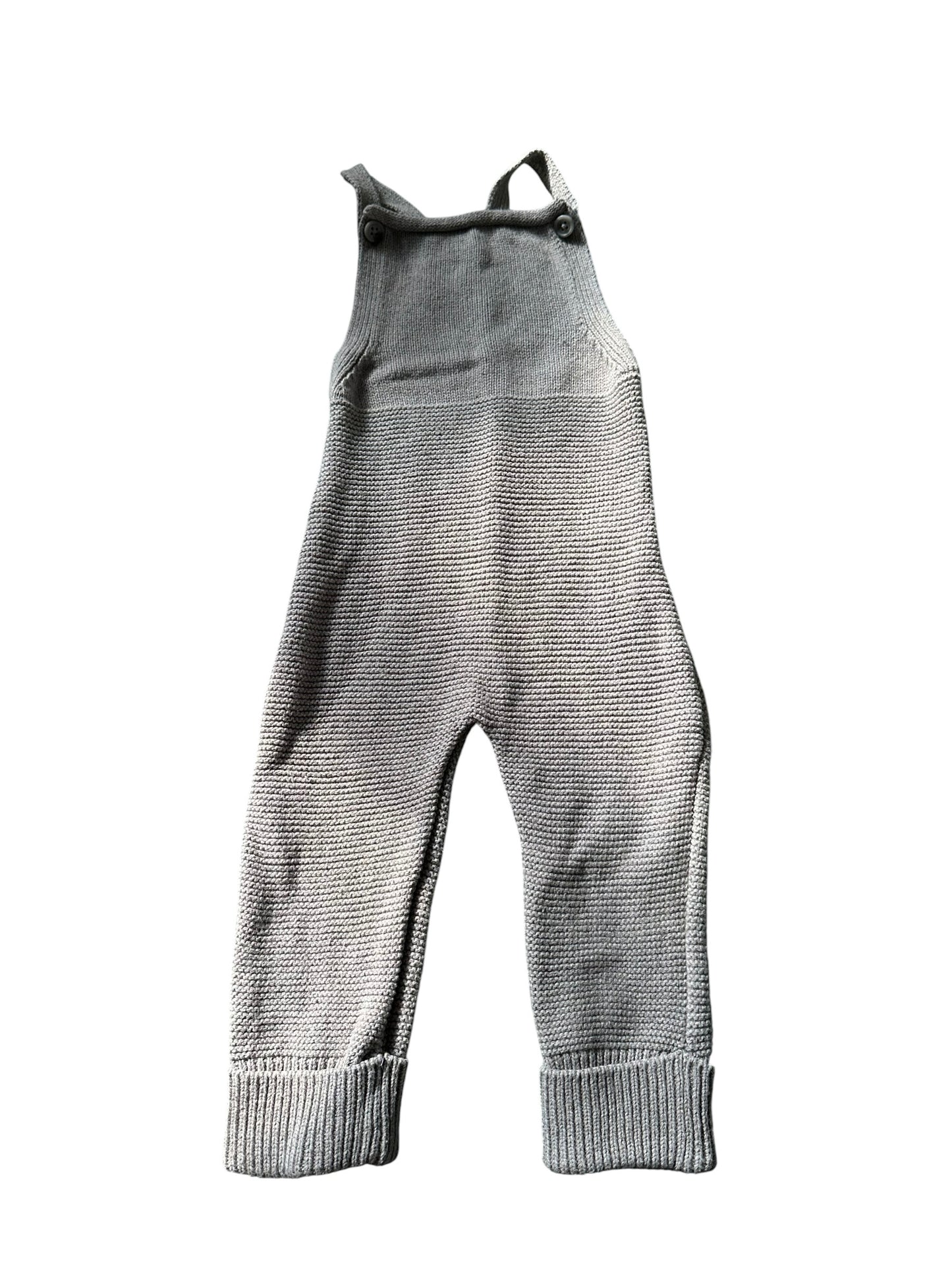 Jamie Kay Grey Knit Overalls - Size 1