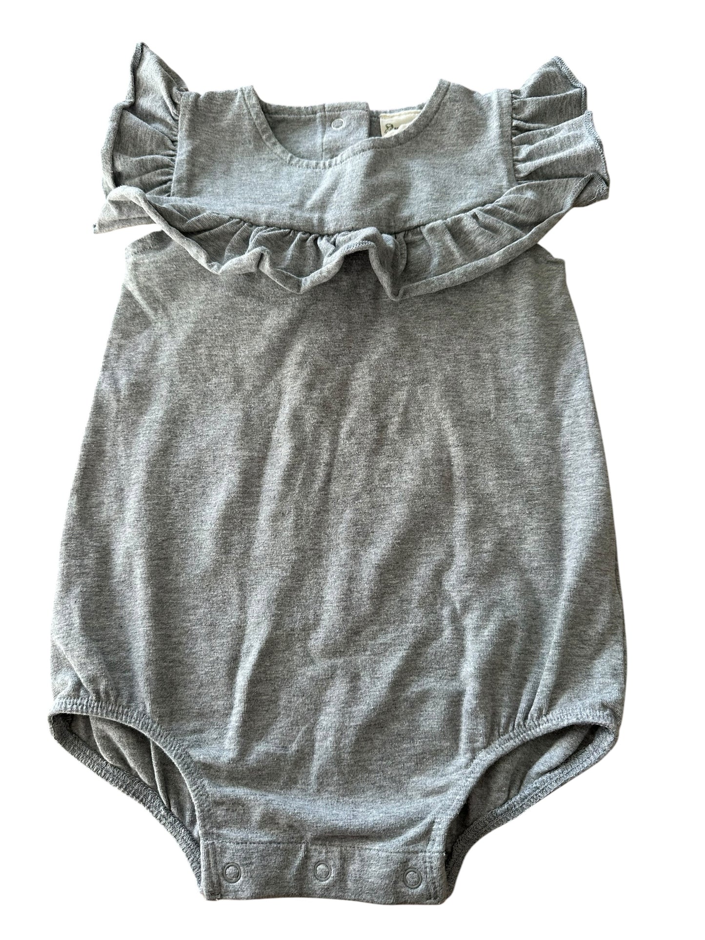 Nature Baby Grey Onesie - Size 6-12 Months