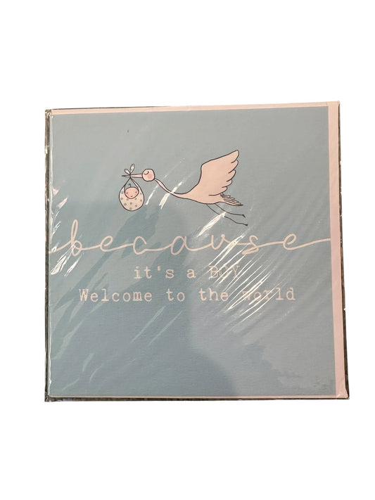 Baby Boy Welcome Card