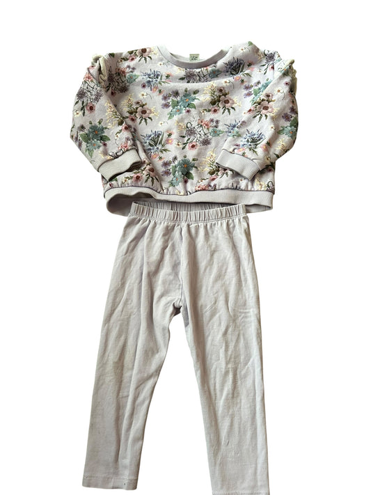 Tu Lilac Set (Sweater and Leggings) - Size 1 1/2-2 Years