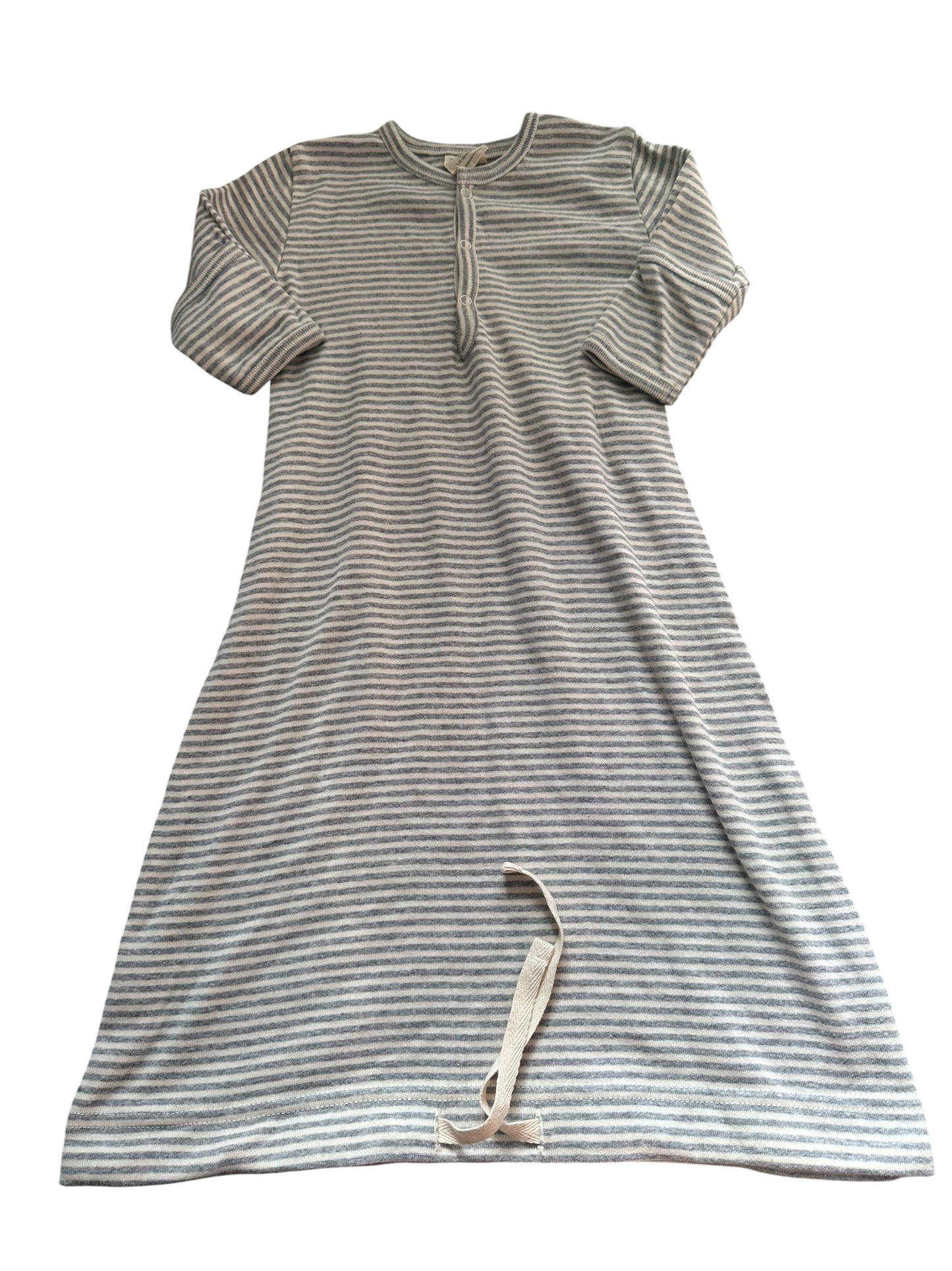 Nature Baby Striped Sleep Gown - Size 0-3 Months