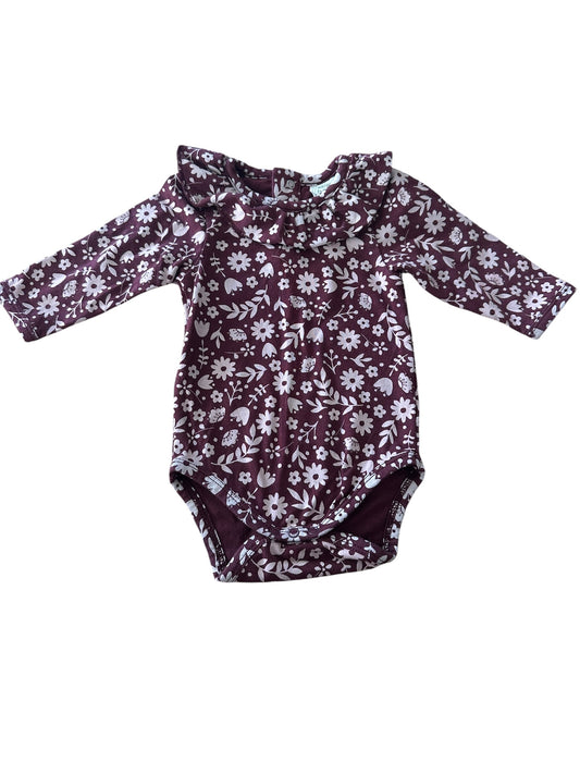 Nature Baby Floral Onesie - Size 0-3 Months