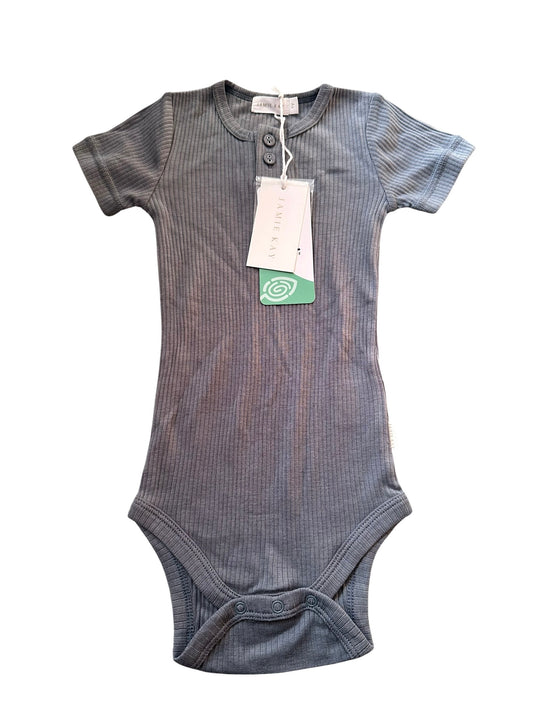 Jamie Kay Blue Ribbed Onesie - Size 1 NEW