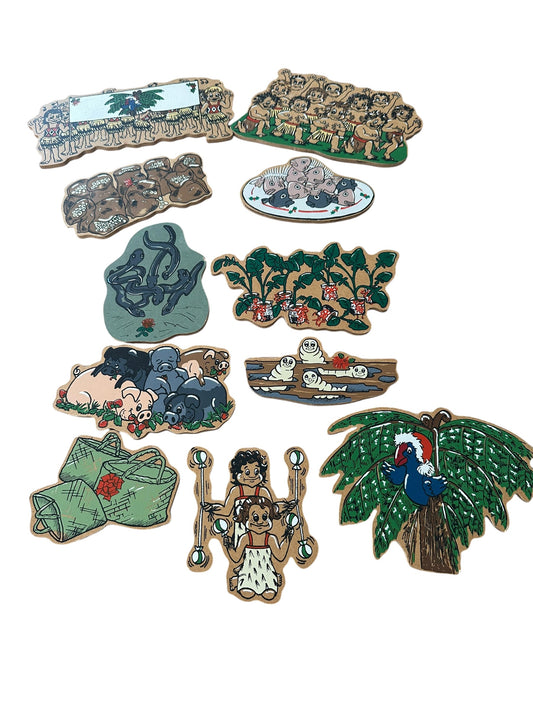 The 12 Days of Christmas Wooden Magnets