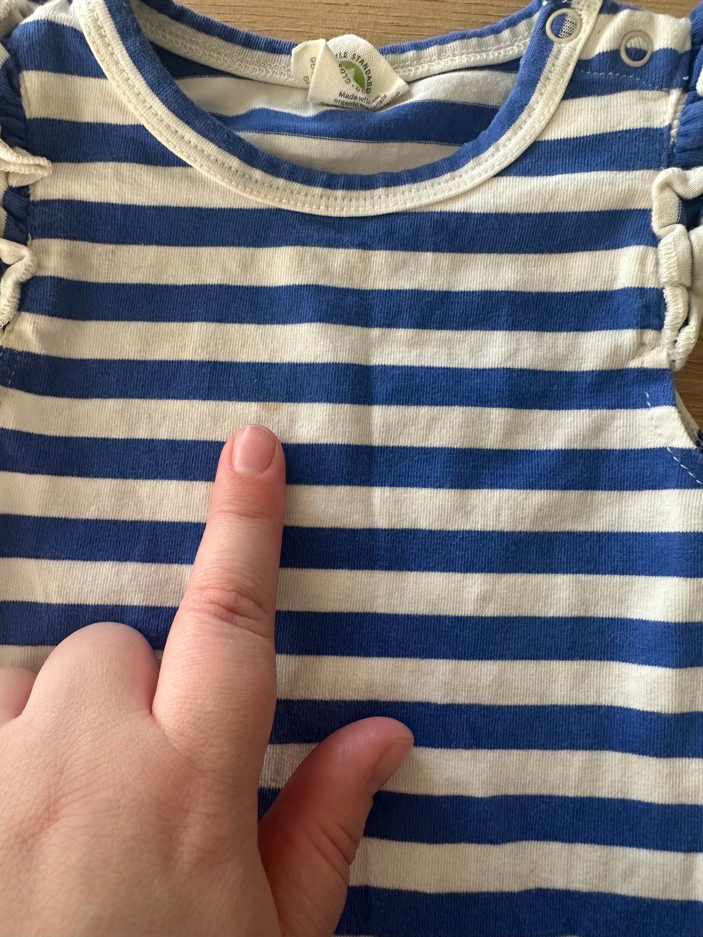 Nature Baby Striped Onesie - Size 3-6 Months