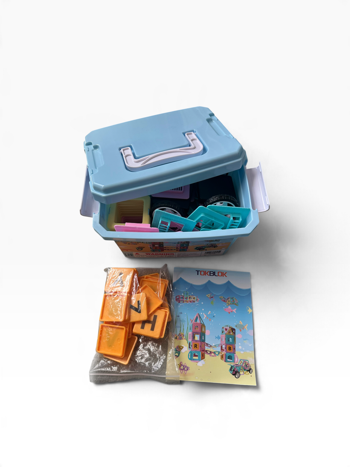 Tokblok Magnetic Tile Box - 136 Pieces
