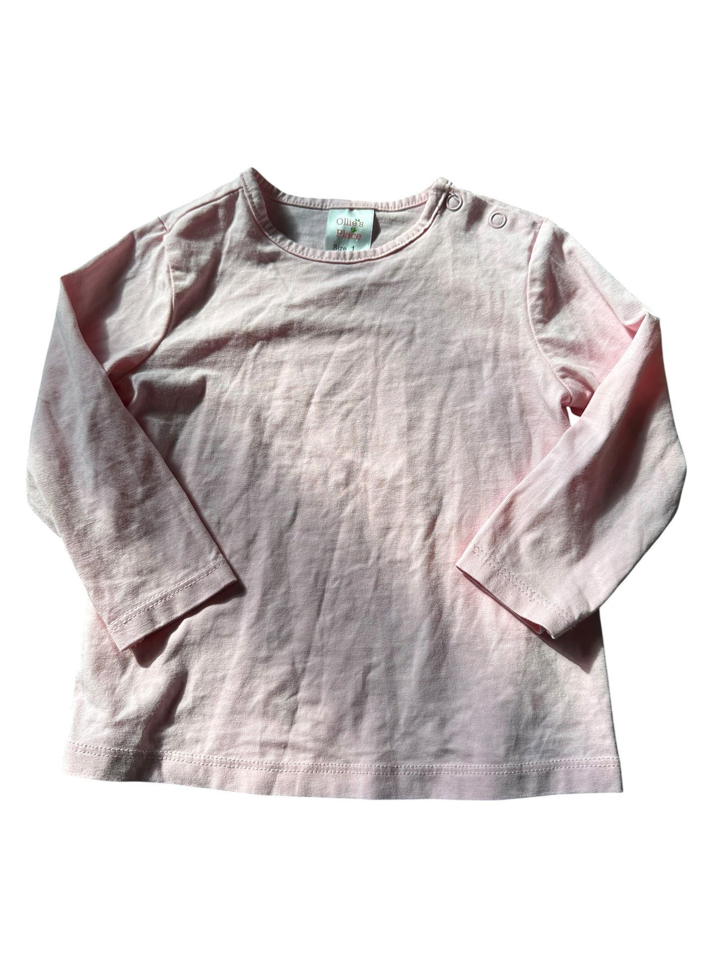 Pink Long Sleeve Top - Size 1