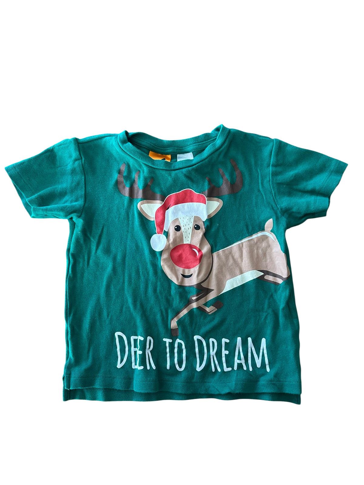 Christmas Deer Pj Top - Size 4