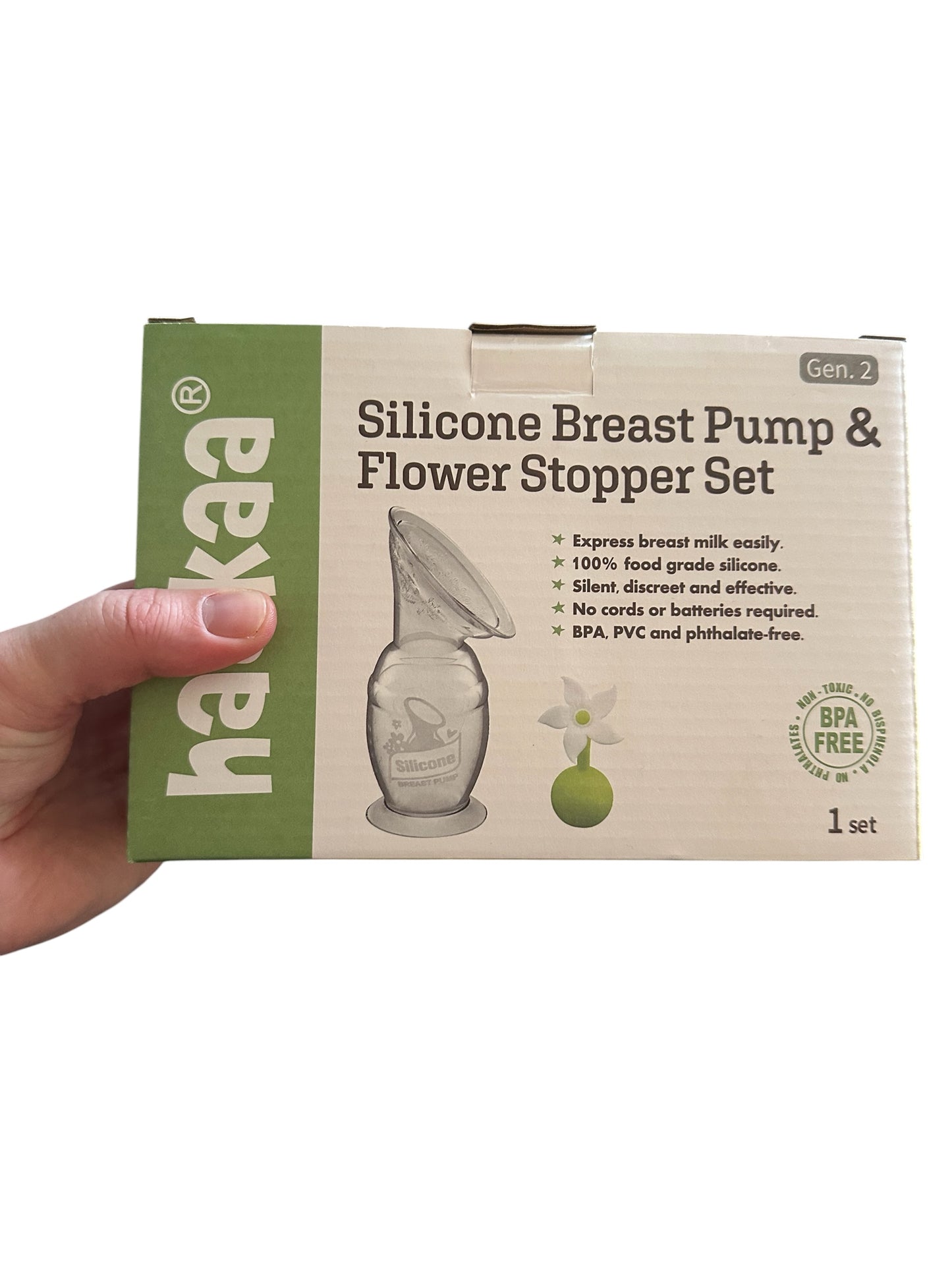 Haaka Silicone Breast Pump and Flower Stopper Set - NEW