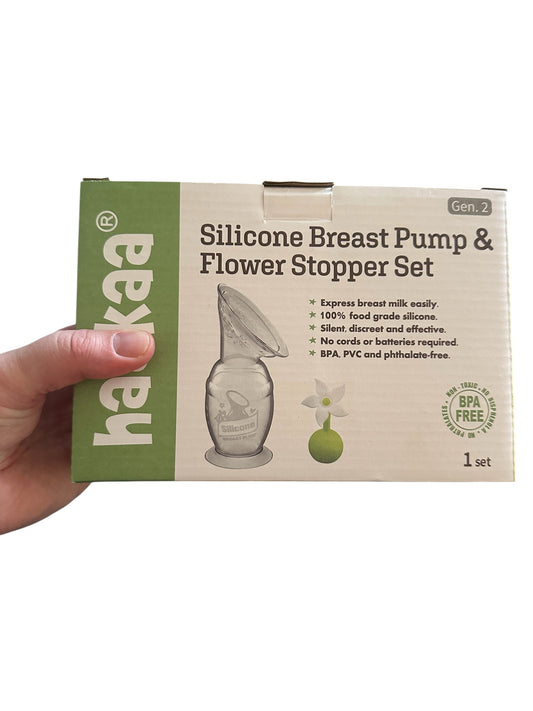 Haaka Silicone Breast Pump and Flower Stopper Set - NEW