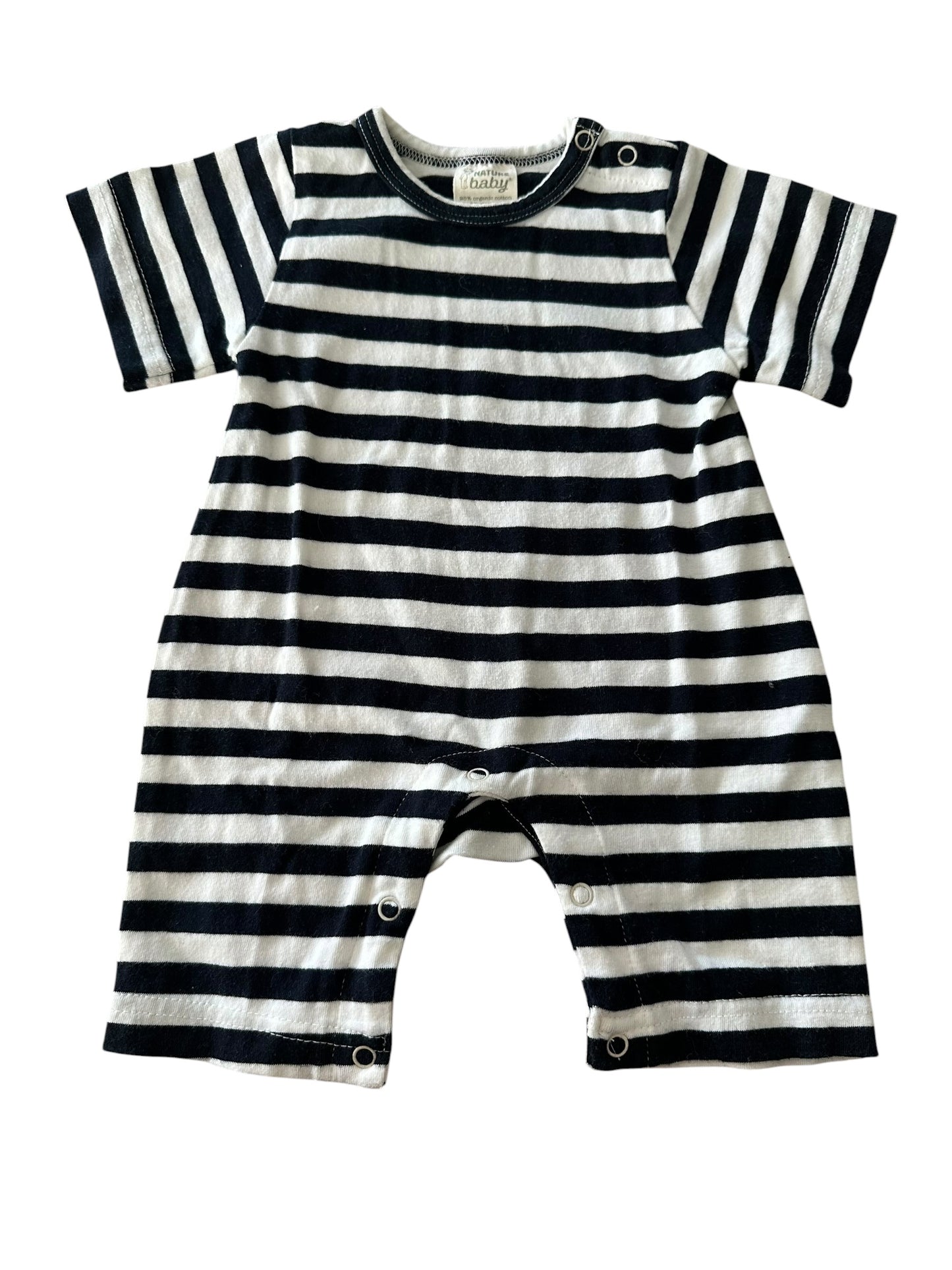 Nature Baby Striped Romper - Size 0-3 Months