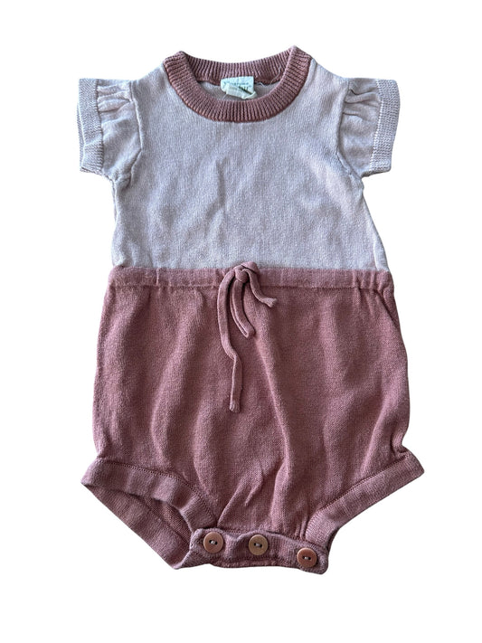 Nature Baby Pink Knit Romper - Size 0-3 Months