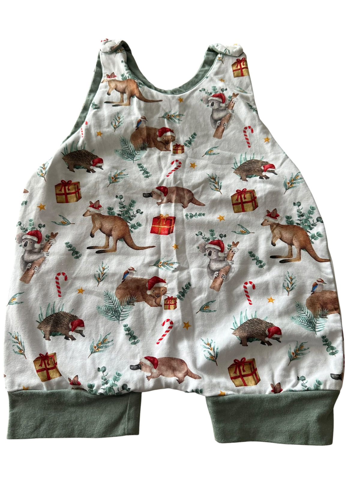 Handmade Christmas Animal Romper - Size 3-6 Months