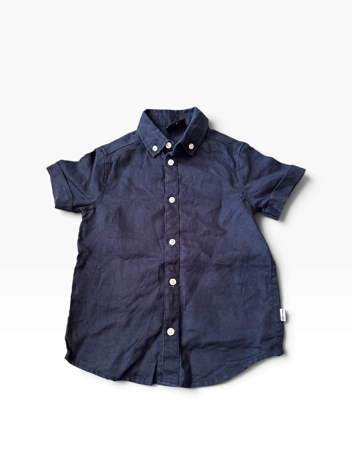 Mac and Ellie Linen Navy Shirt - Size 4