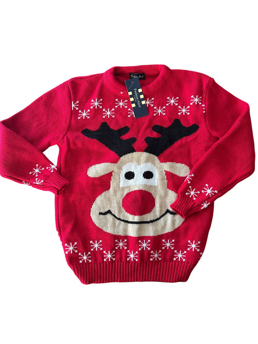 Reindeer Jumper - Size 5-6 NEW