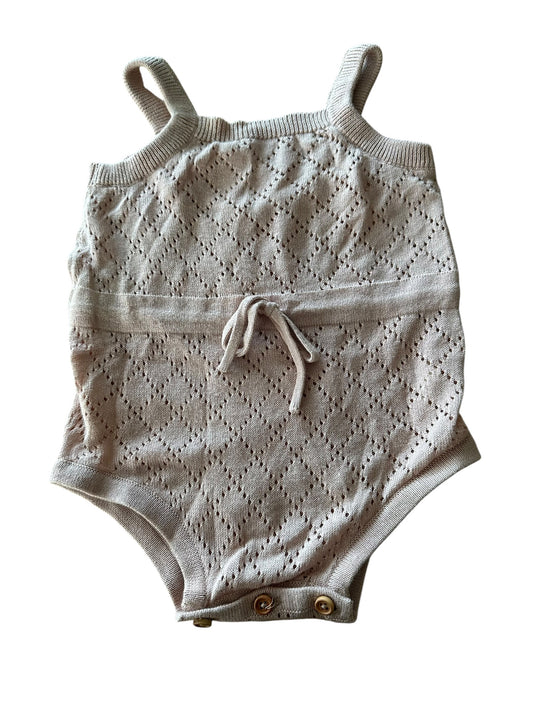 Nature Baby Light Pink Knit Romper - Size 3-6 Months