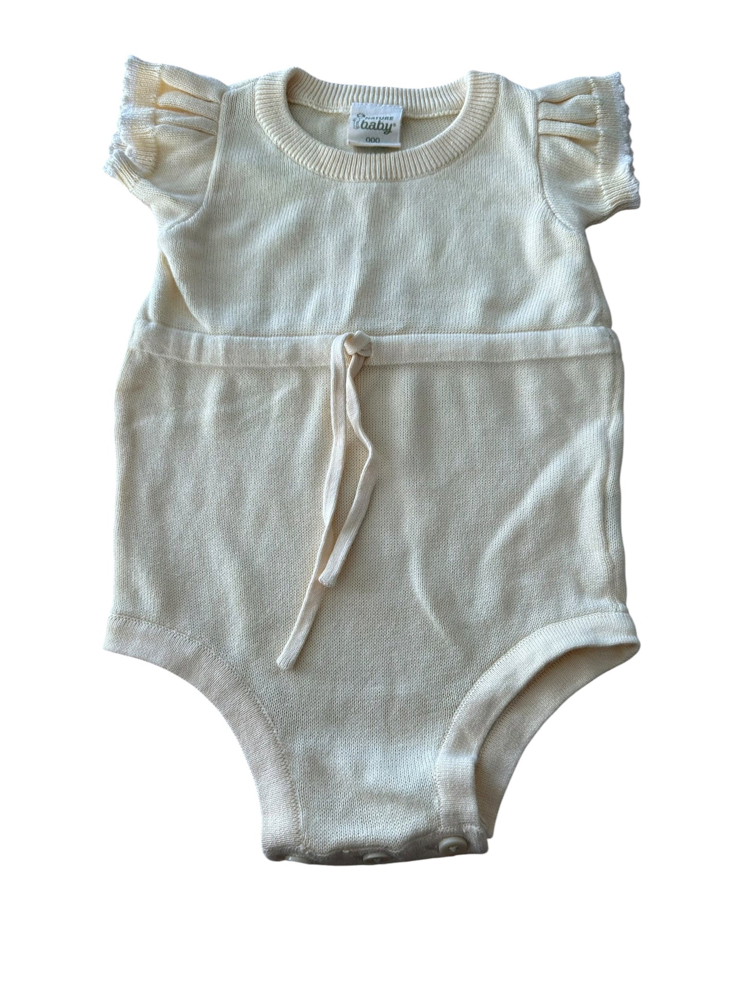 Nature Baby Yellow Knit Romper - Size 0-3 Months