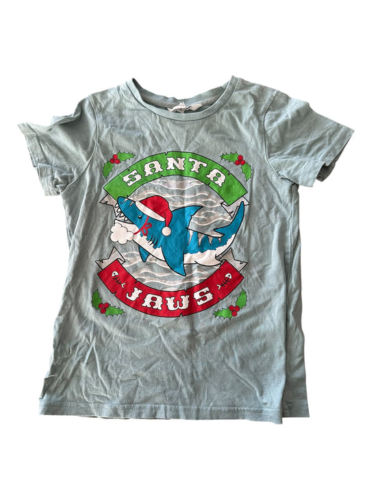 Mac and Ellie Christmas Shark Tee - Size 7